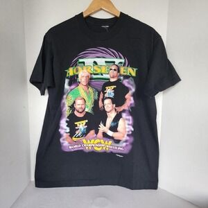 Vintage WCW Pro Wrestling Shirt IV Horseman Size L with Ric Flair & Chris Benoit